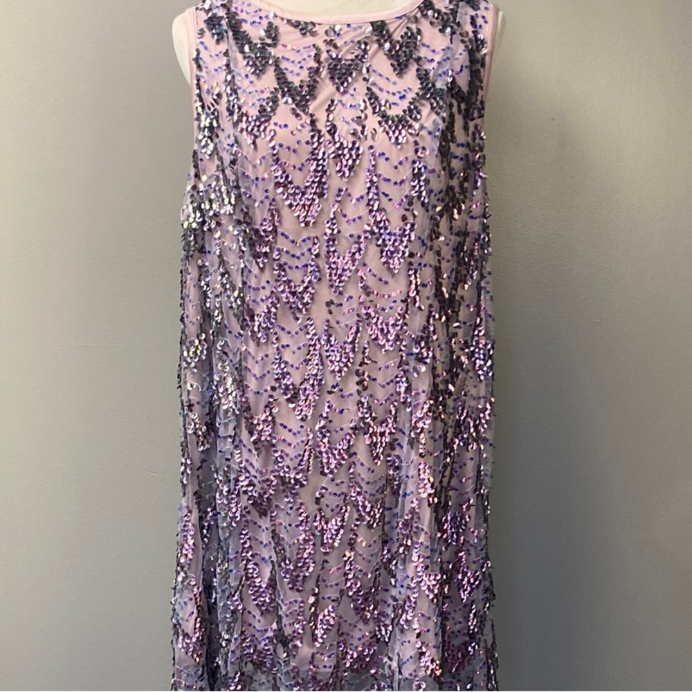 Torrid Purple and Silver Sequin Mini Dress for Weddings